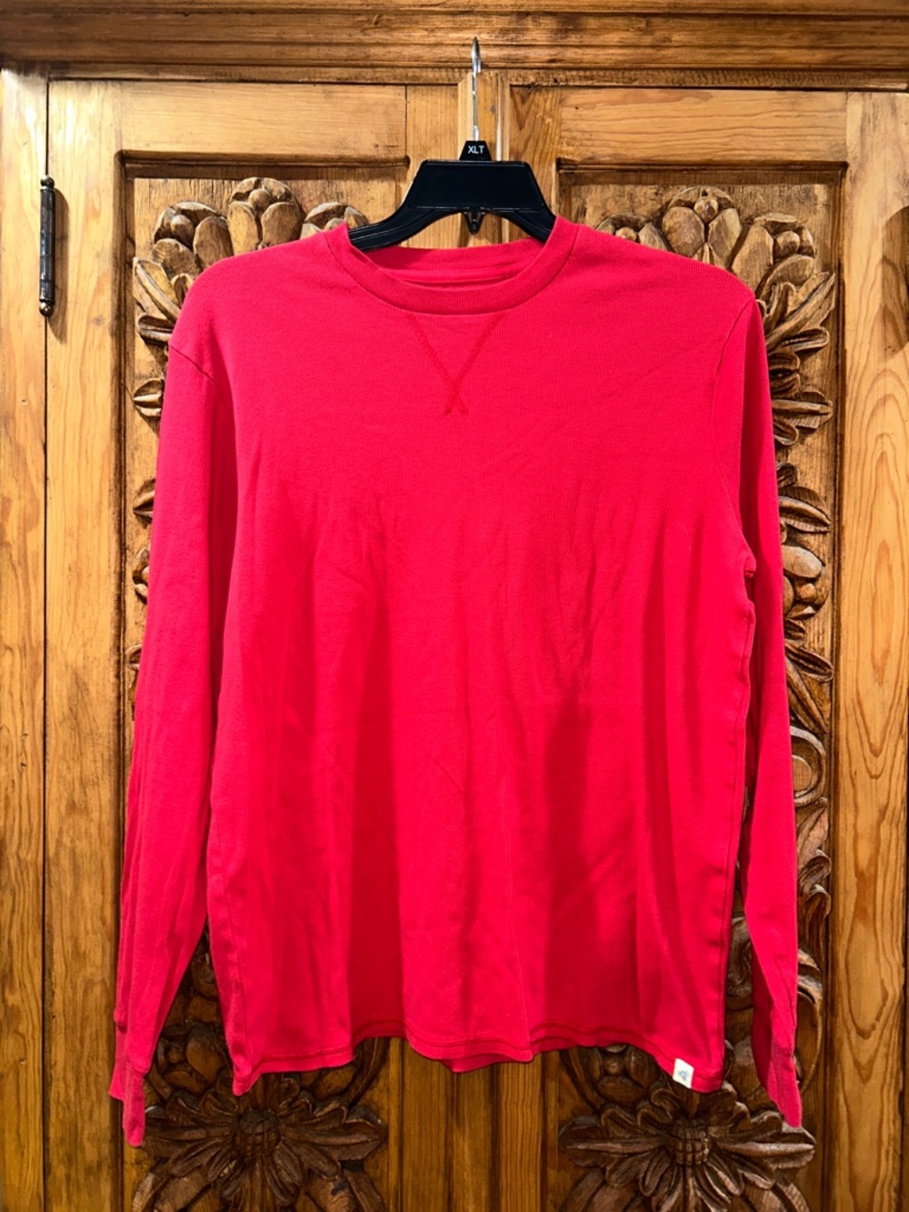 EUC Burts Bees men's large red thermal top
